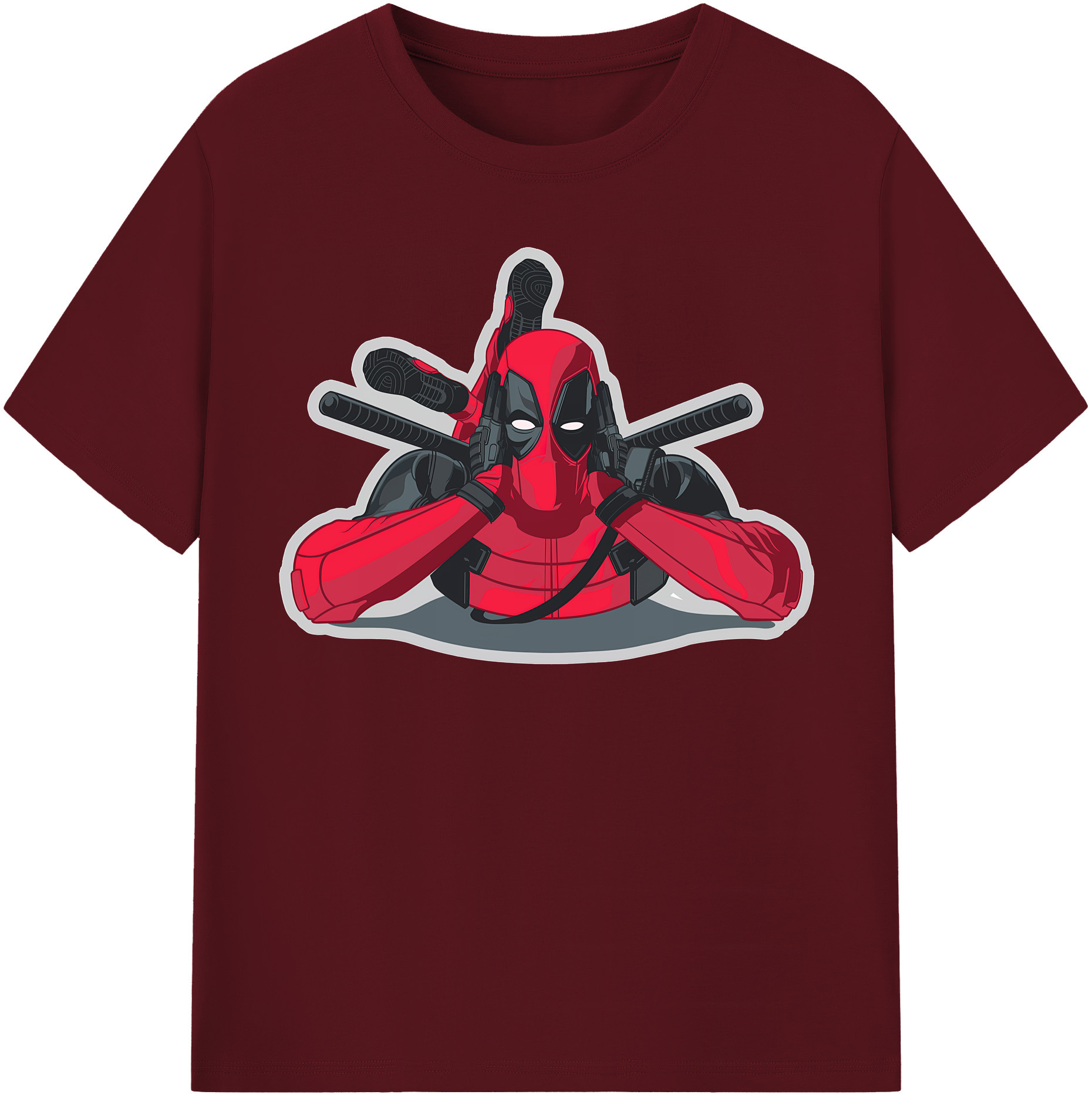 （画像用） Deadpool デッドプール 綿100％半袖Tシャツ（フロントプリント）